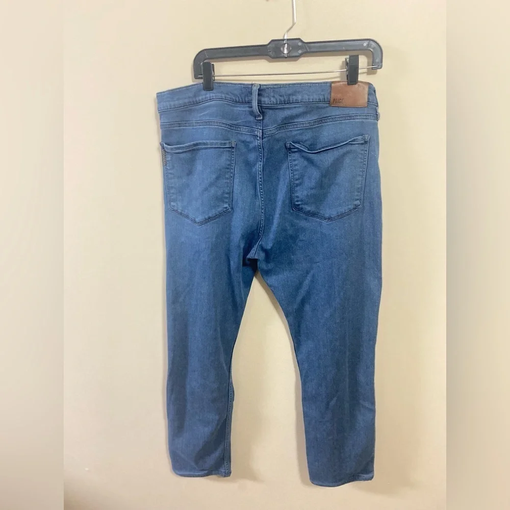 Paige Men’s Federal Tapered Jeans in Burnett Size 36 Light Wash Slim Straight - Picture 5 of 16